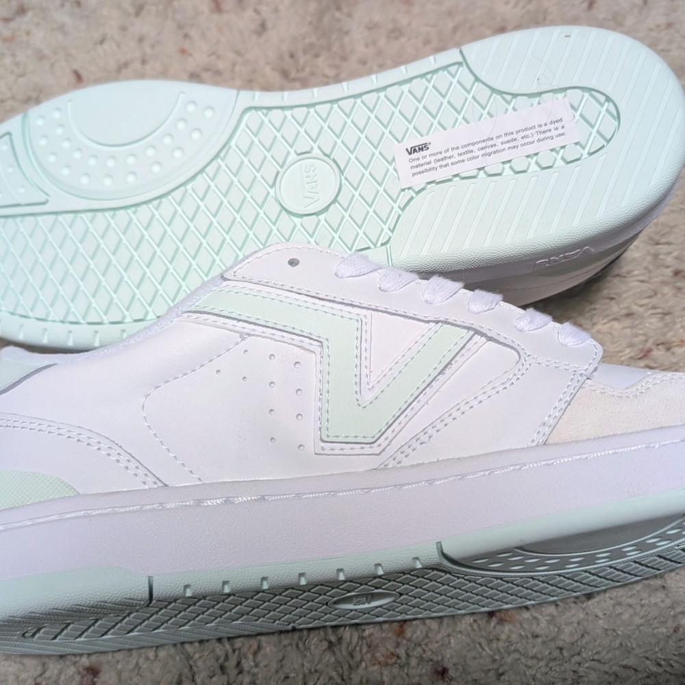 Vans Lowland 2.0 Mint and White Sneakers
